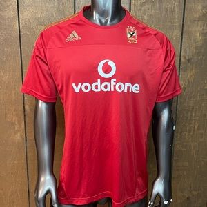 Adidas Vodafone Al Ahly Egypt Etisalat Men's Climacool Soccer Jersey Red 2XL.